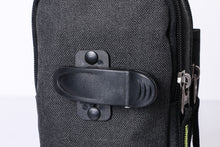 MPO-02(BLACK) 2 Zippered 1 Buckle Clip Compartment Pouch