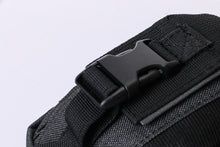 MPO-02(BLACK) 2 Zippered 1 Buckle Clip Compartment Pouch