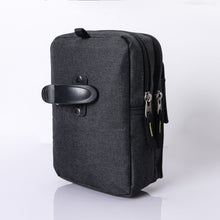 MPO-06(BLACK) 2 Zippered 1 Flap Compartment Pouch